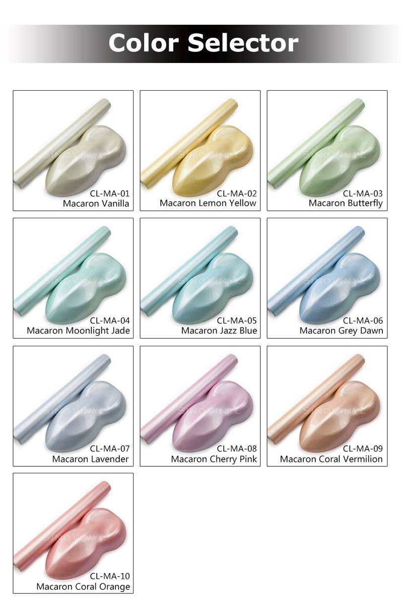 Free Sample Glossy Candy Colored Car Body Vinyl Wrap - SINO VINYL