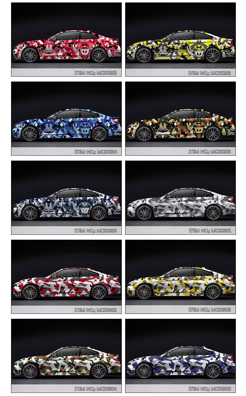 Camouflage Vinyl wrap folie, 152 cm x 50 cm zelfklevende beschermfolie lakbeschermingsfolie waterdichte zelfklevende plakfolie PVC autofolie sticker vinylfolie autosticker voor auto fiets motorfiets