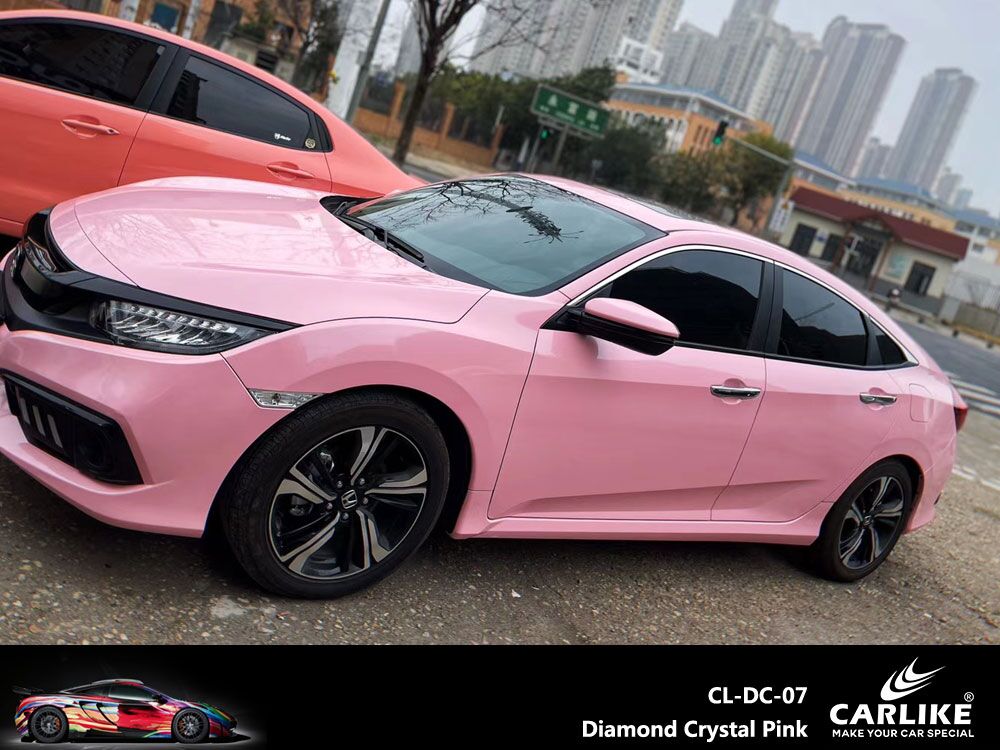 CL-DC-07 Diamond Crystal Pink Vinyl For Honda Car Wrap Factory Supplier ...