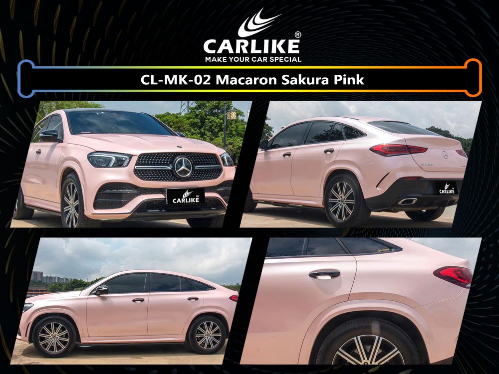 CL-MK-02 Macaron Sakura Pink Vinyl For BENZ Car Wrap Factory Supplier